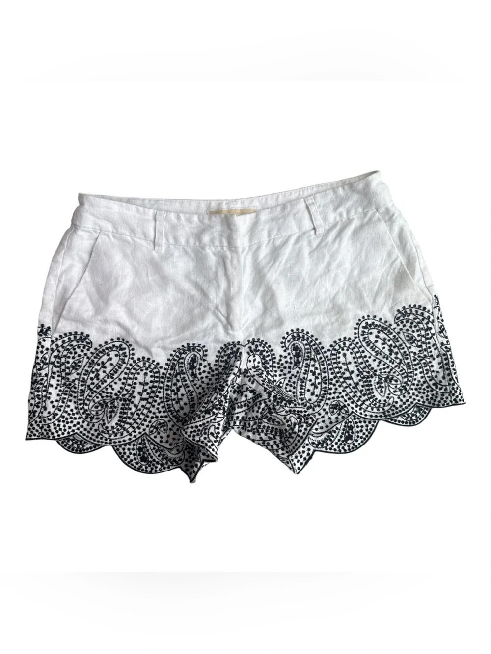 Michael Kors Embroidered linen shorts